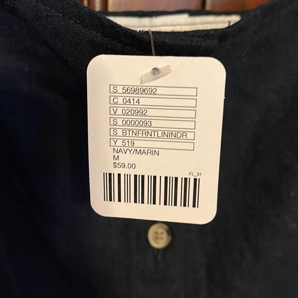 UO urban renewal dress * navy linen * size medium * new with tags! - Picture 2 of 5
